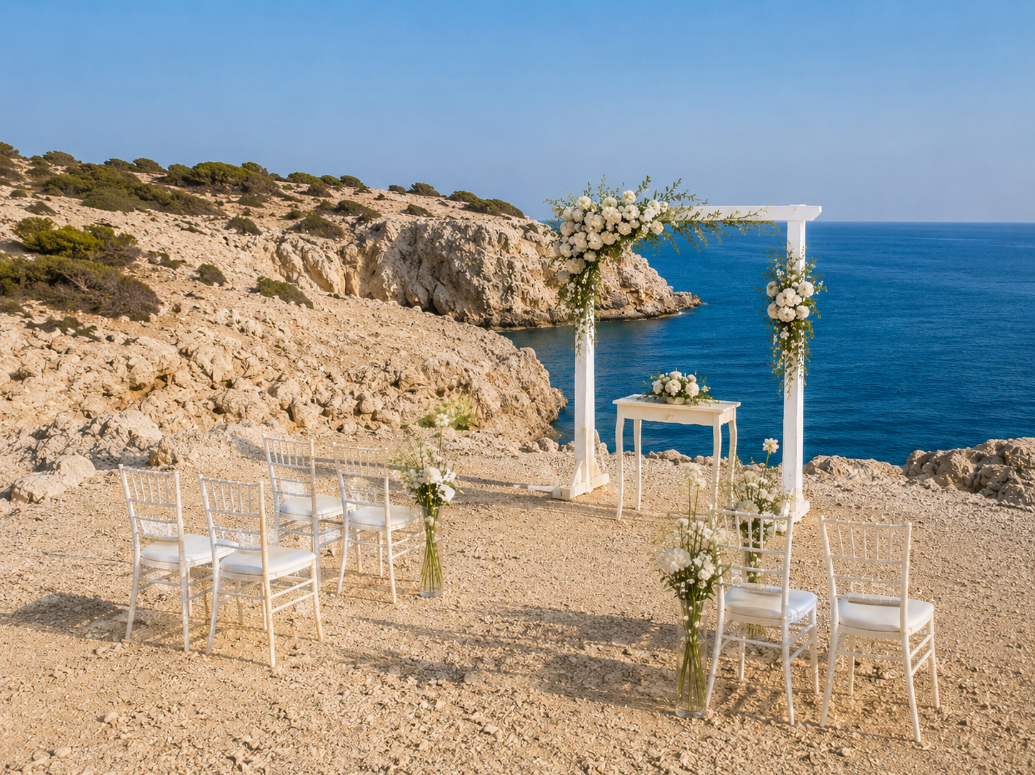 Book your wedding day in Ayii Anargyroi - Blue Lagoon Venue 